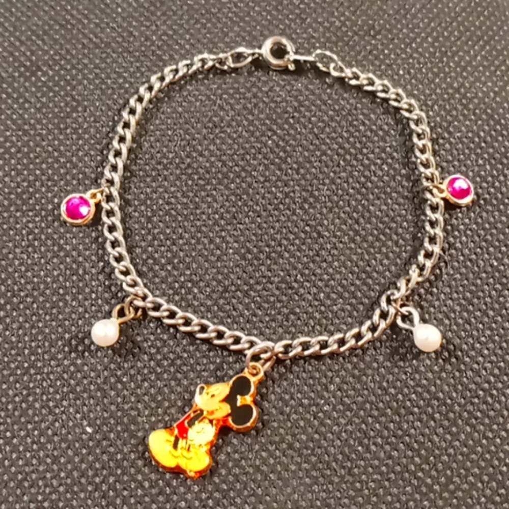 Vintage Mickey Mouse Charm Bracelet